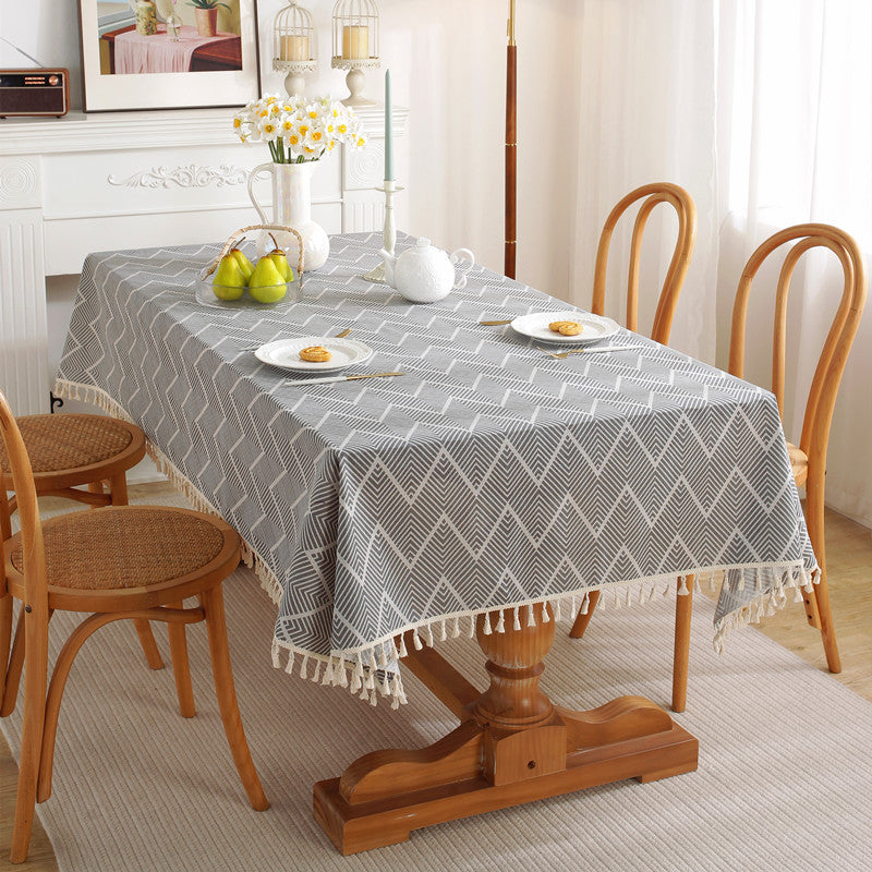 Texturiertes Chevron-Muster Tischdecke