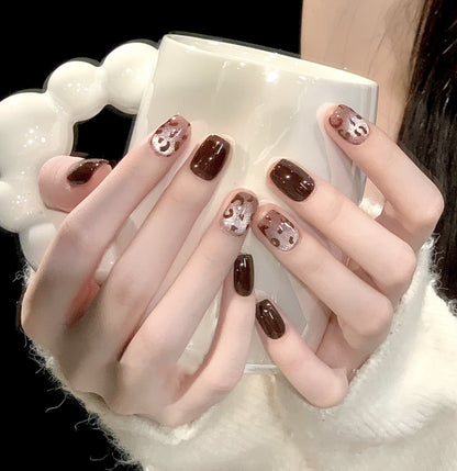 Glänzende Ombre Press-On Nagelverlängerungen Brehn