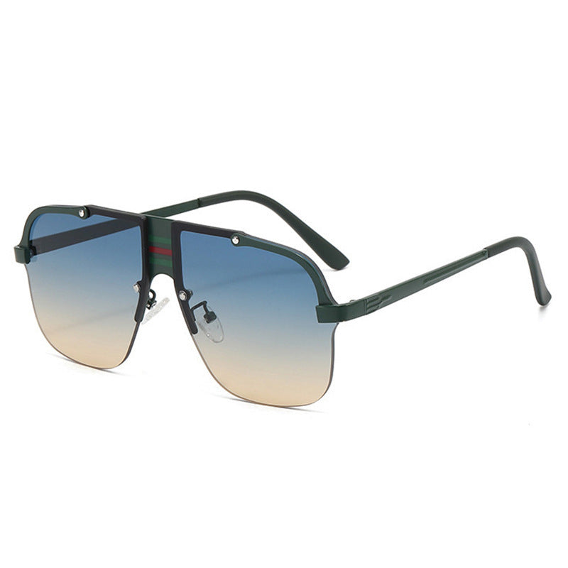 Damen Oversized Sonnenbrille mit einzigartigem, gradienten Gläsern und markantem Metallrahmen Brehn