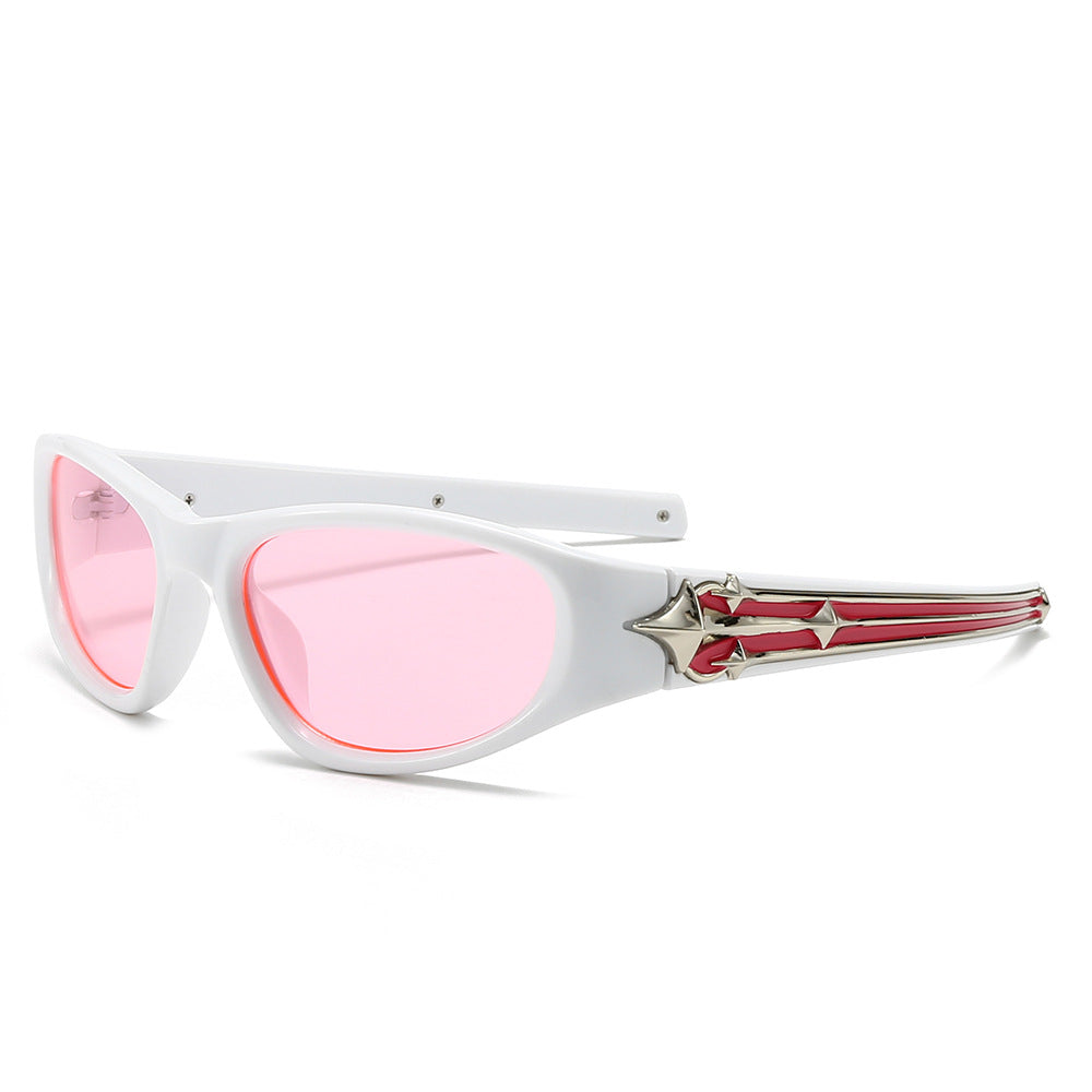 Damen Sportliche Sonnenbrille im modernen Design mit stylischem Metallrahmen Brehn
