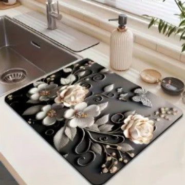 Künstlerische Floral Küchenmatte Brehn