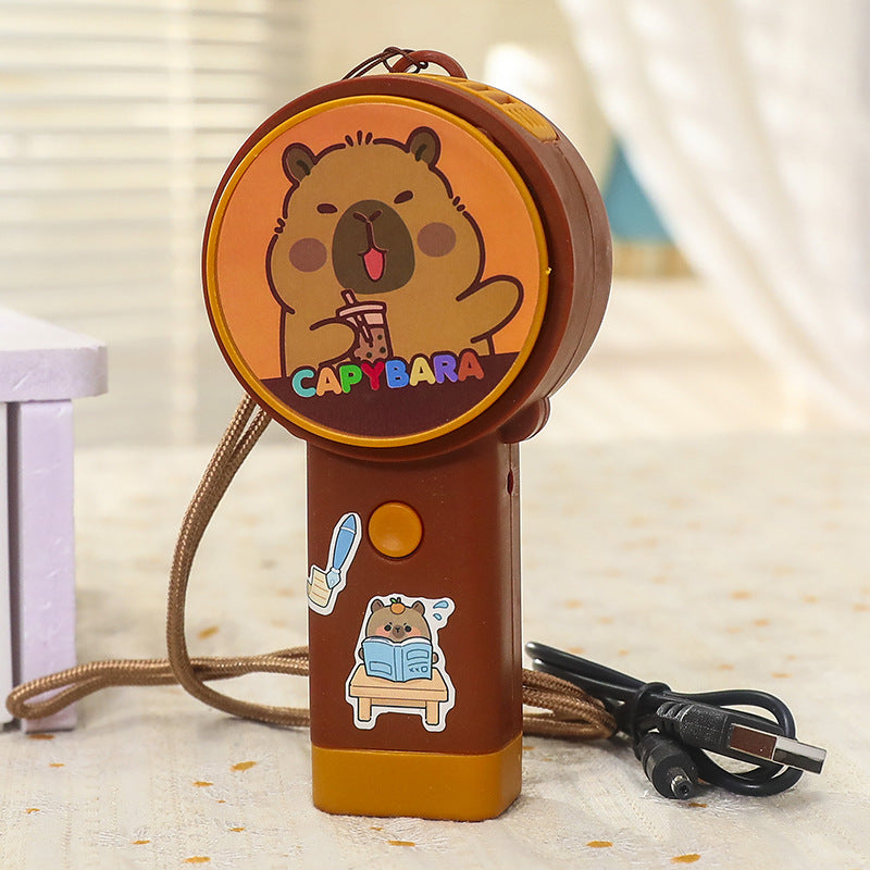 Damen Tragbarer Mini-Ventilator im verspielten Capybara-Design Brehn