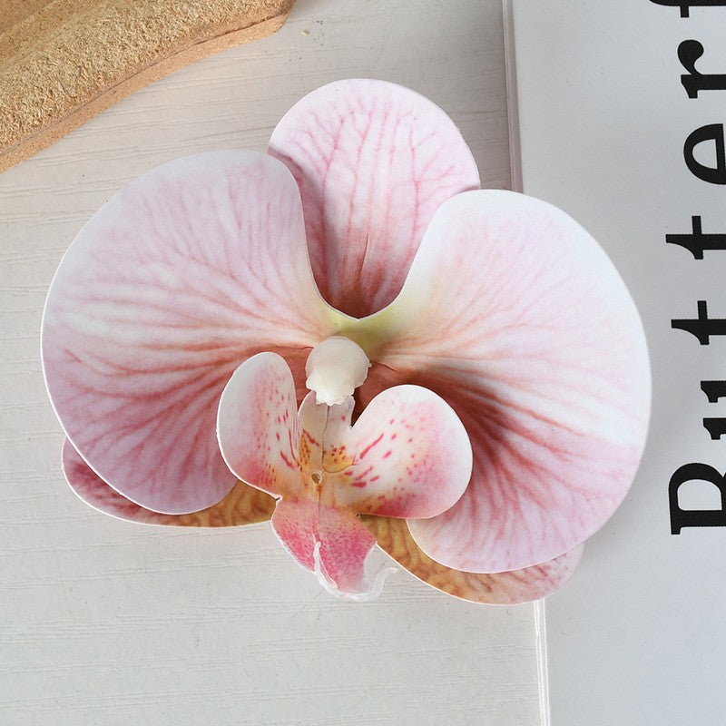 Elegante Stoff Orchideen Haarklammer