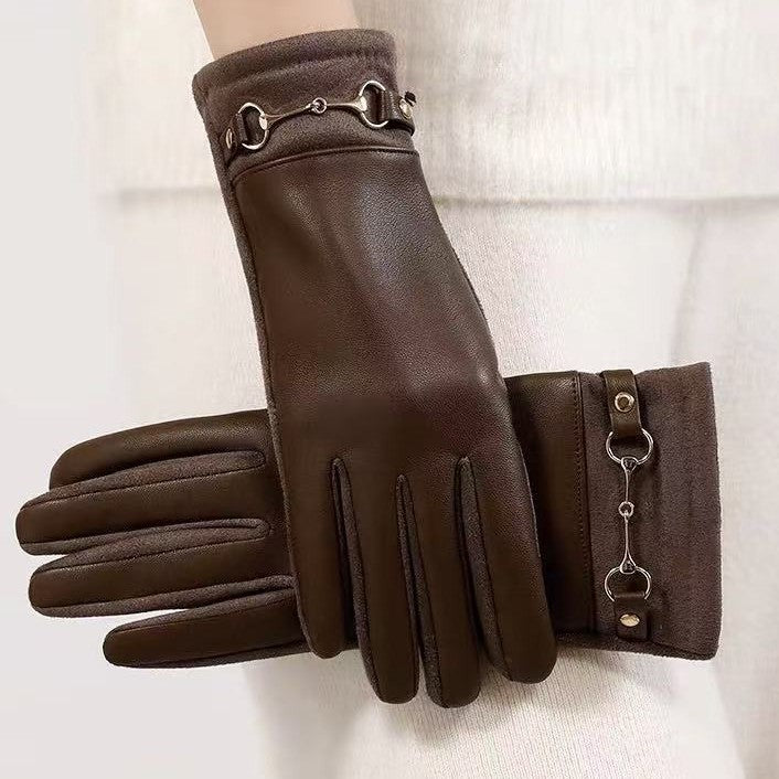 Luxuriöse Leder-Touchscreen-Handschuhe Brehn