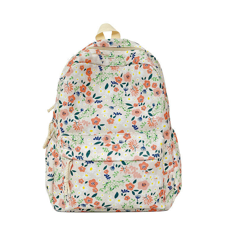 Blumenmuster Mehrfach-Taschen Rucksack
