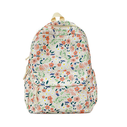 Blumenmuster Mehrfach-Taschen Rucksack