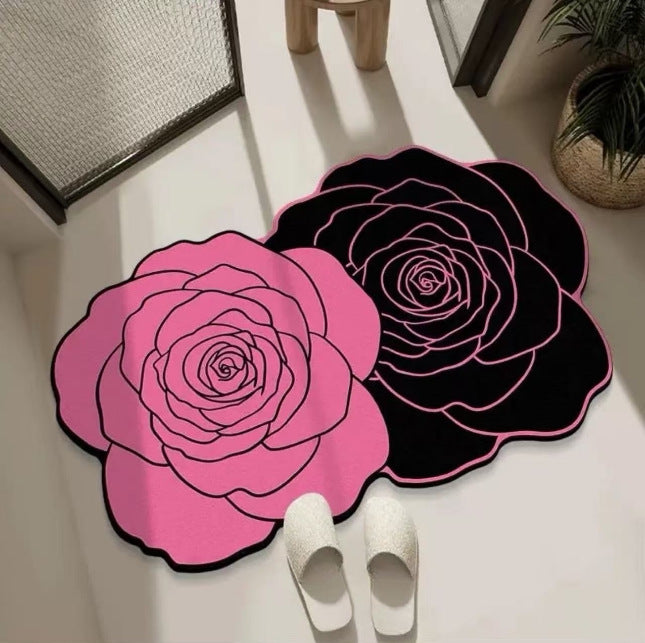 Floral Design Badezimmerteppich Brehn