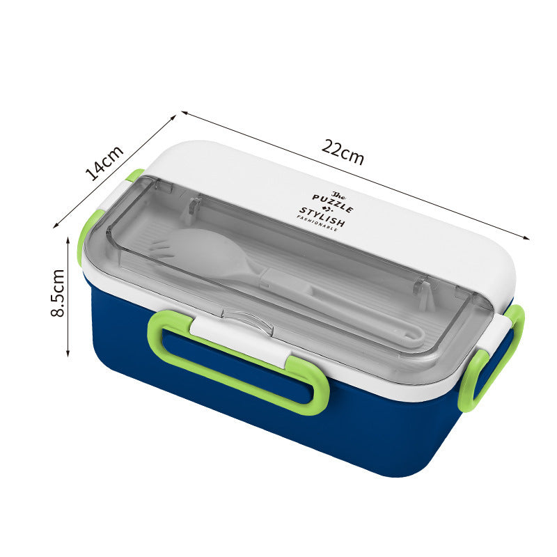 Mehrfach-Compartments Lunch Box mit integriertem Besteckset
