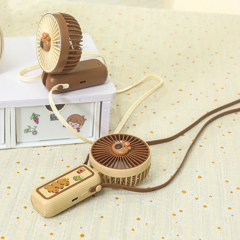 Damen Tragbarer Mini-Handventilator mit süßem Tiermotiv Brehn