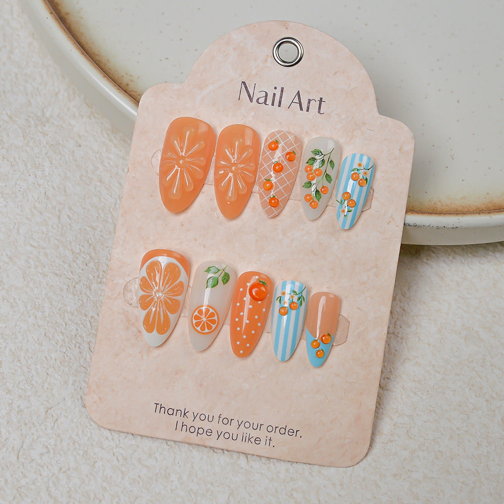 Künstlerisches Press-On-Nagelset Brehn