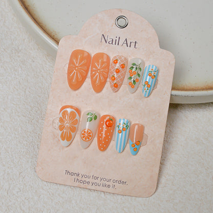 Künstlerisches Press-On-Nagelset Brehn