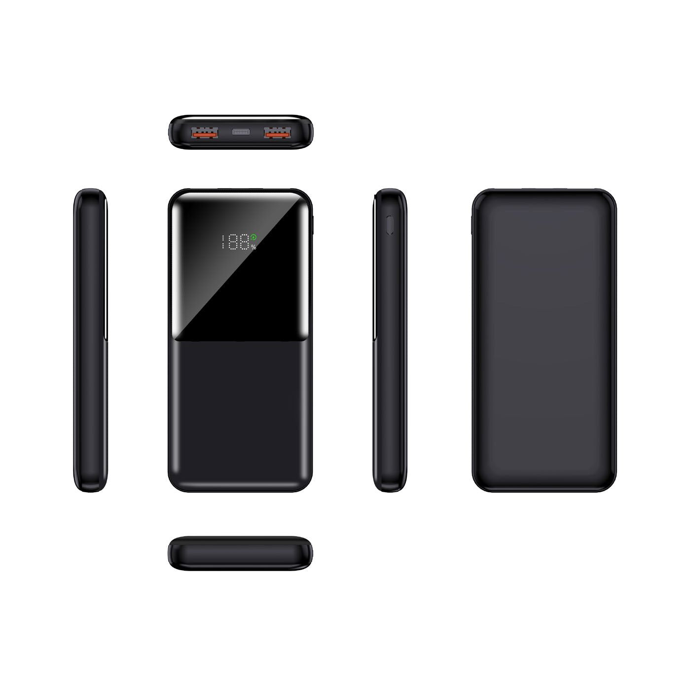 Powerbank mit Multifunktionalem Schnellladesystem und Digitaler Ladestandsanzeige Brehn
