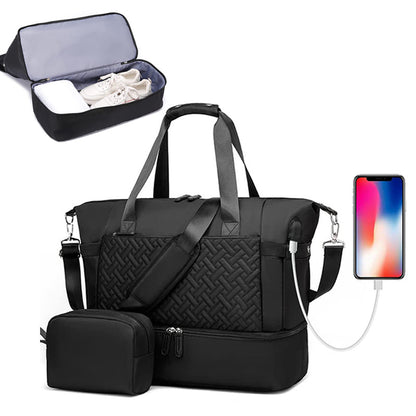 Multikomponenten-Reise-Dufflebag mit USB-Ladeanschluss Brehn