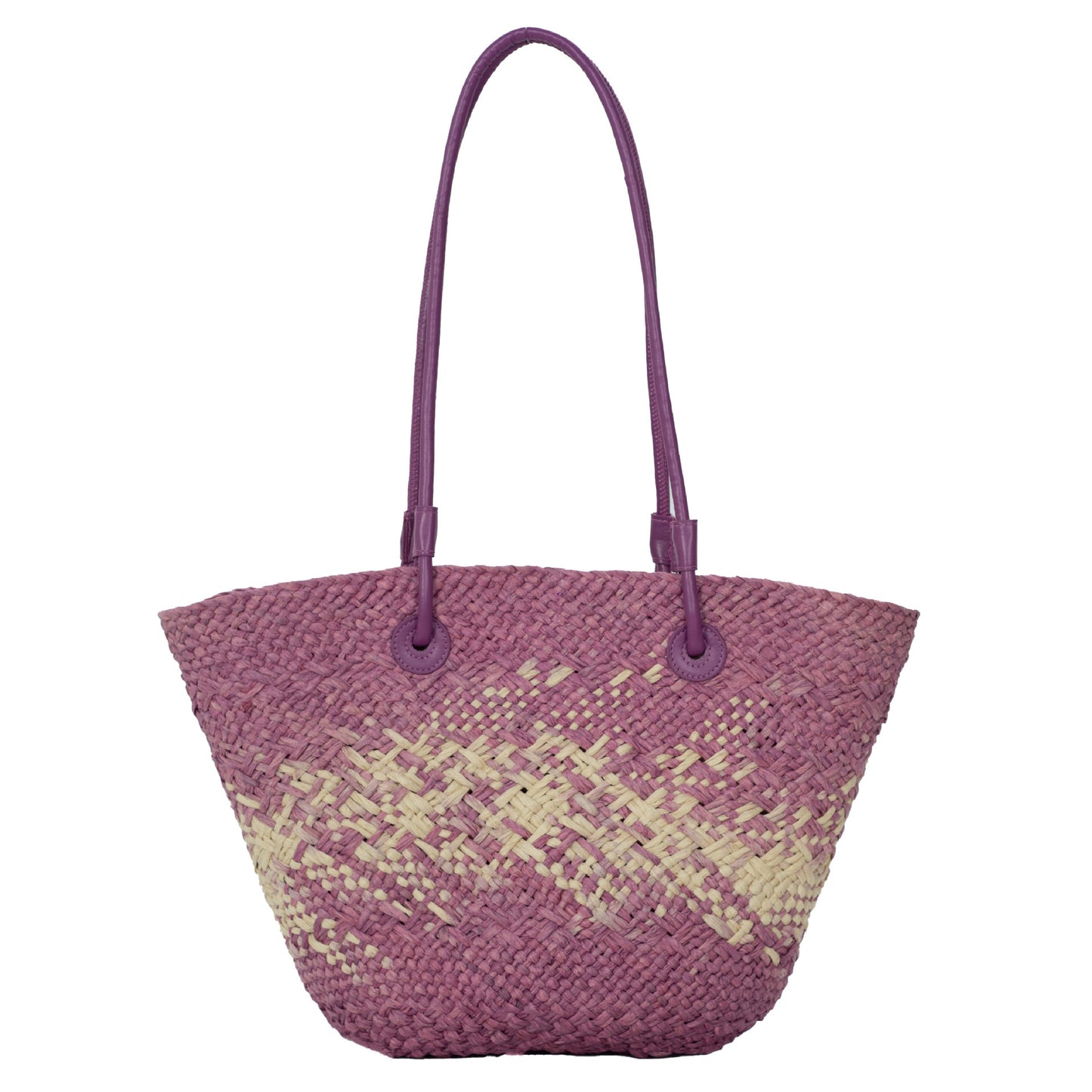 Elegante Handtasche Im Rattanstil mit Doppeltem Tragegriff Brehn