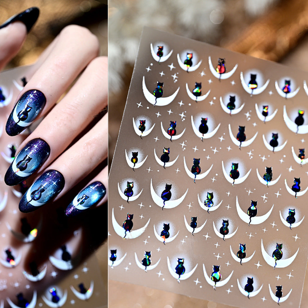 Kat-Themen Nagelkunst Aufkleber