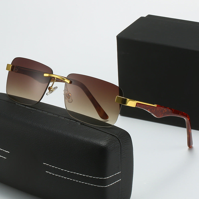 Damen modische Halbrahmenbrille mit elegantem Metall- und Kunststoffmix Brehn