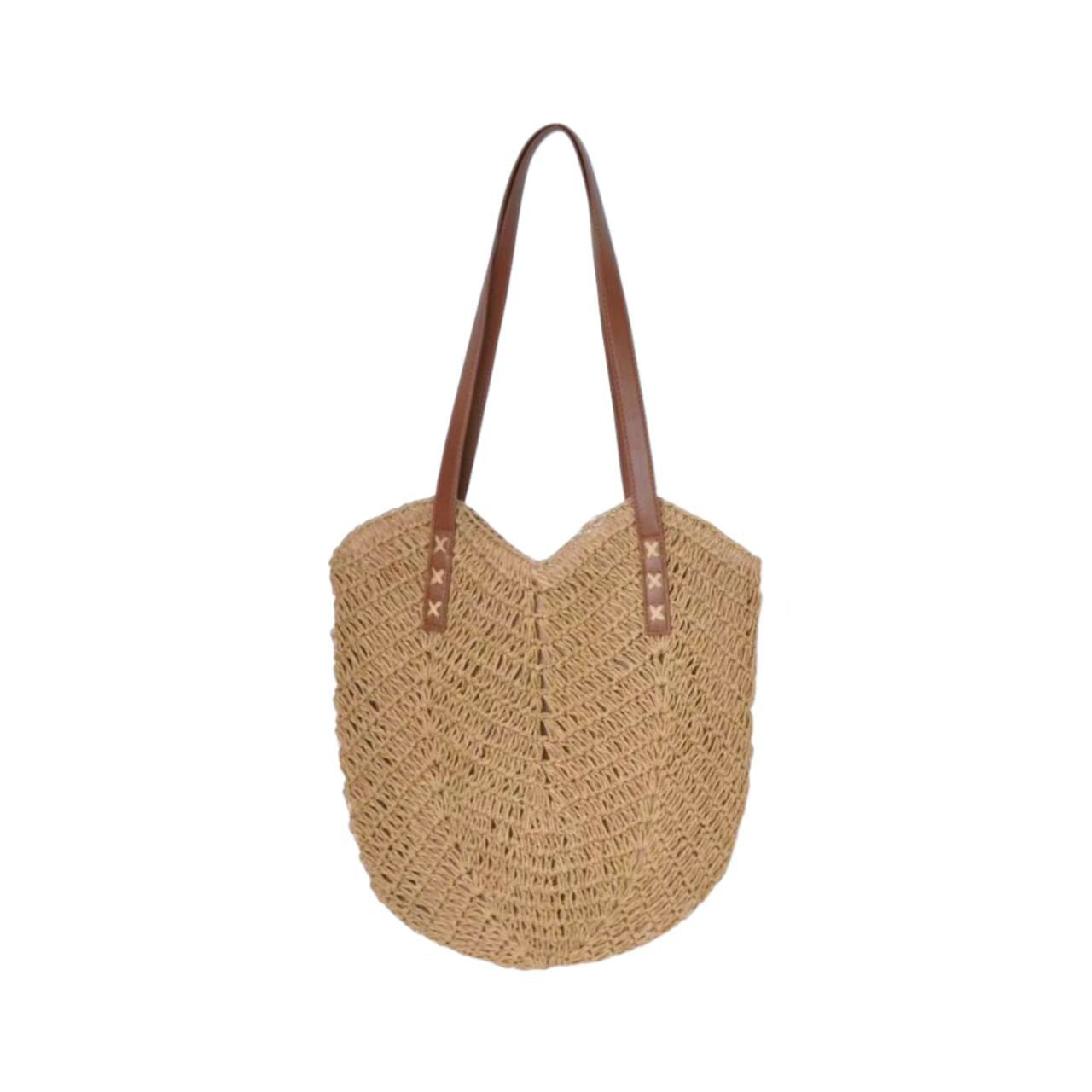 Handtasche Aus Geflochtenem Naturmaterial mit Eleganten Tragegriffen Brehn