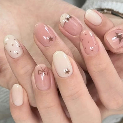 Premium Glittery Press-On Nail Set Brehn
