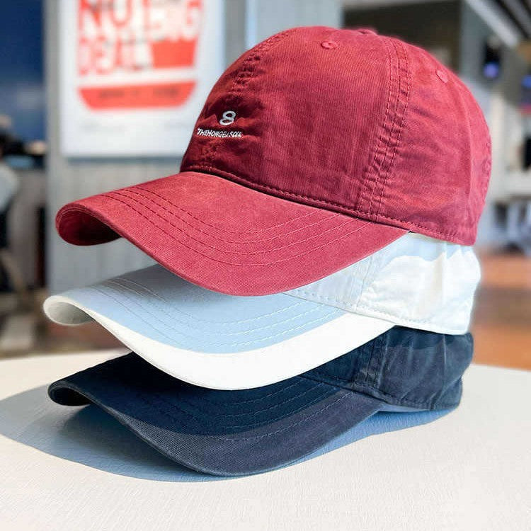 Herren Distressed Baumwoll Baseball Cap Brehn