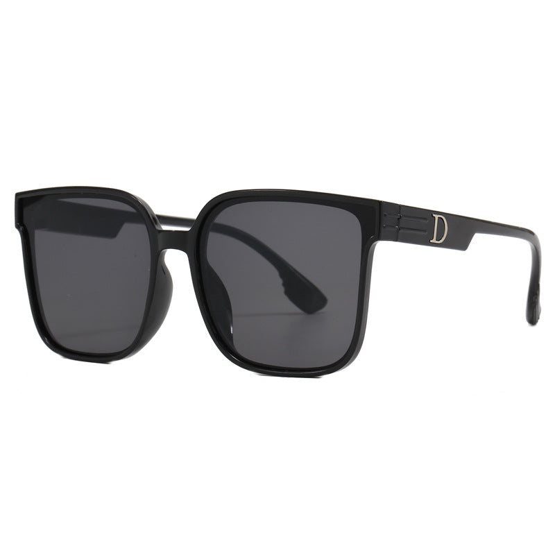 Damen stylische quadratische Sonnenbrille mit transparentem Rahmen Brehn