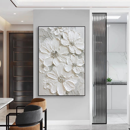 Strukturierte florale Relief-Wandkunst