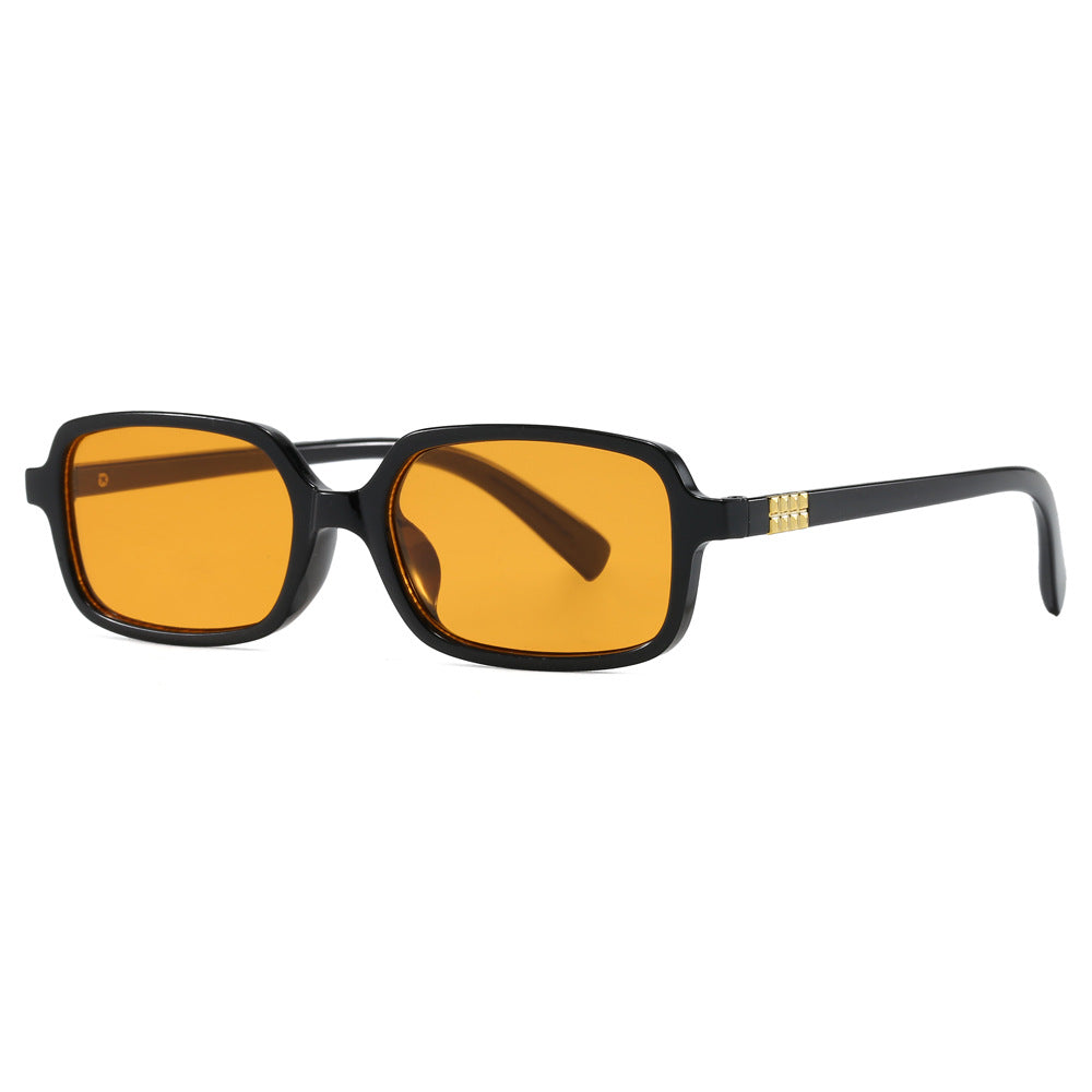 Damen modische quadratische Brille mit elegantem Kunststoffrahmen und goldenen Akzenten Brehn