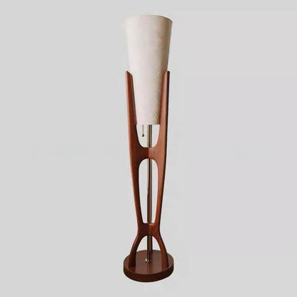 Skulpturale Holz Stehlampe