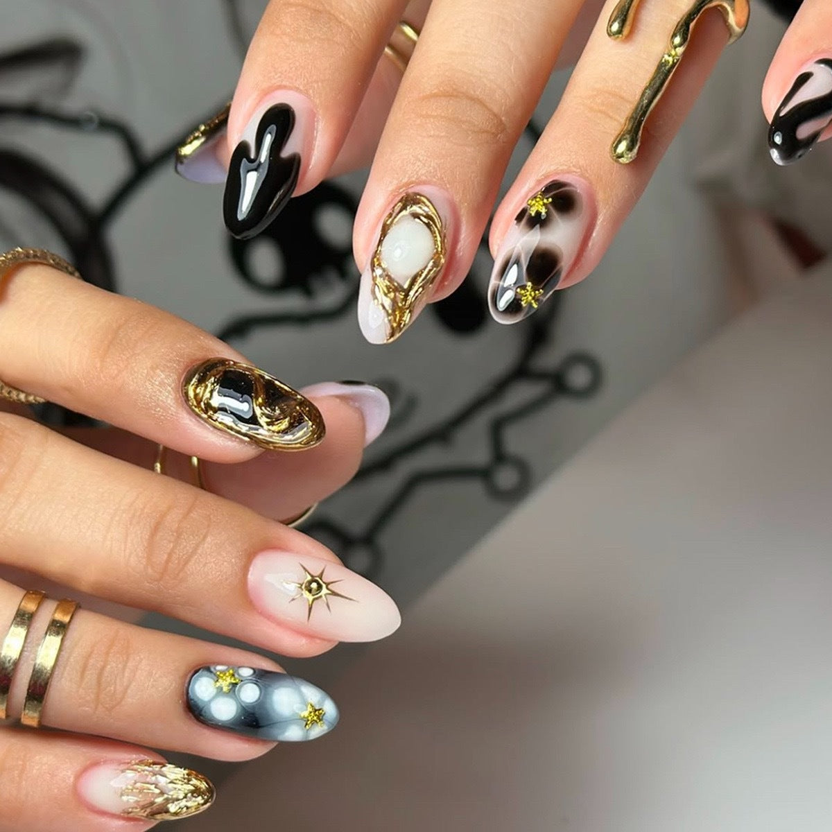 Abstracte Kunst Nagelverbeterungen Brehn