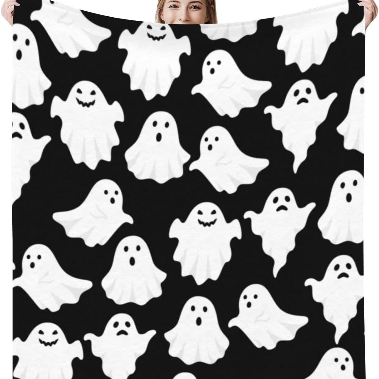 Spooky Ghost Muster Wurfdecke
