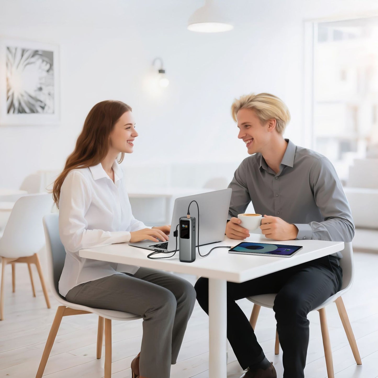 Hochleistungs-Powerbank mit Digitalanzeige und Schnellladefunktion Brehn