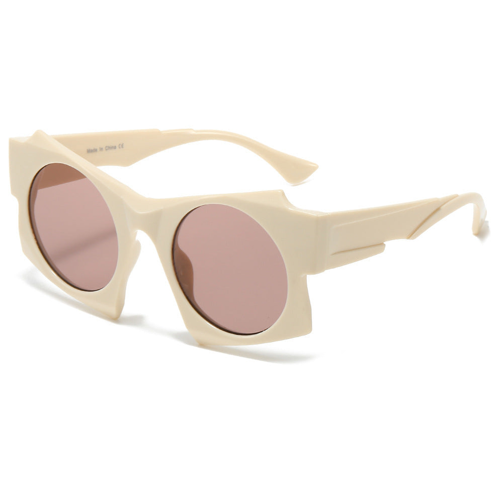 Zeitgenössische Runde Rahmen Sonnenbrille Brehn