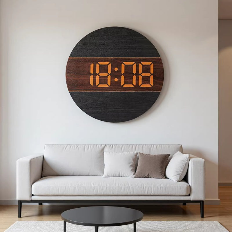 Kreative Digitaluhr im modernen Holzdesign Brehn