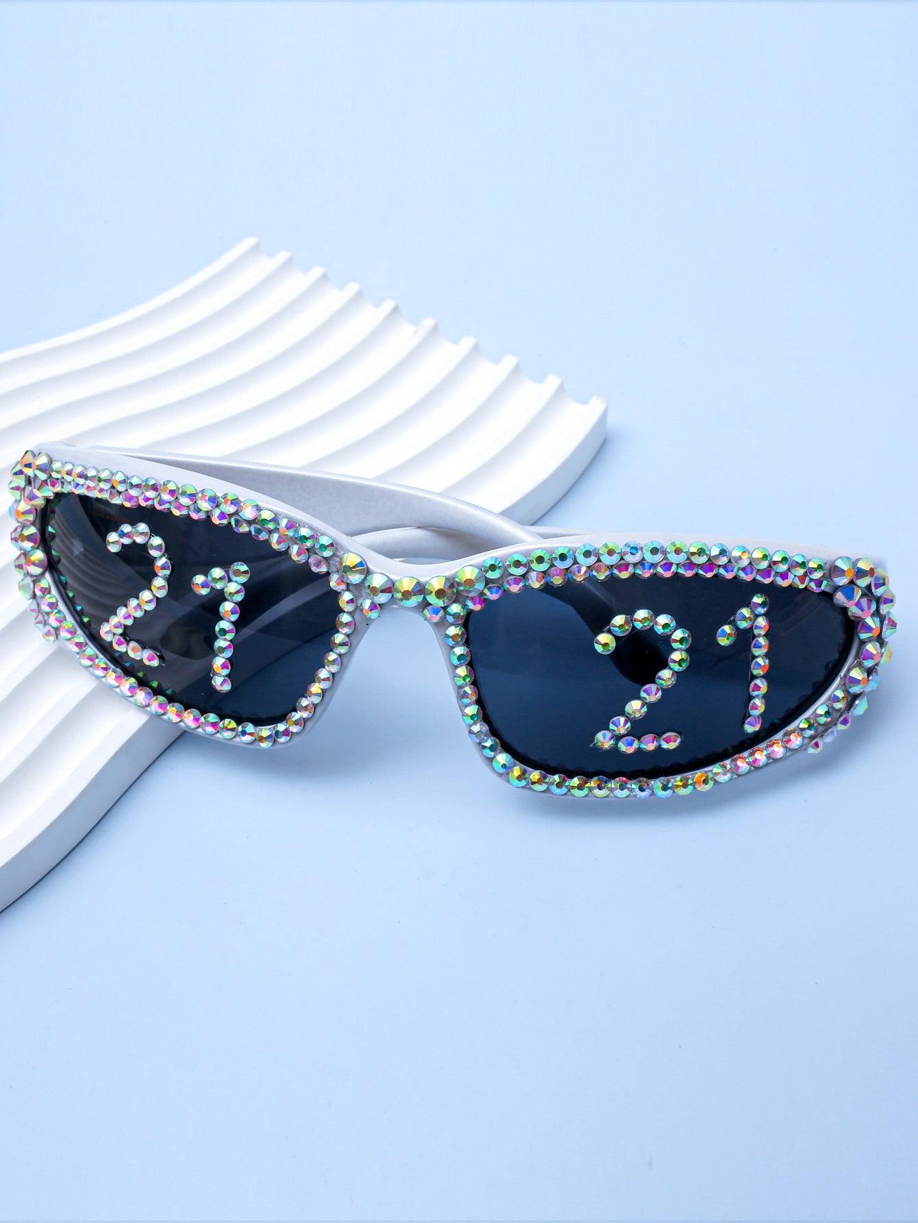 Statement Swarovski-Kristall verzierte Sonnenbrille Brehn