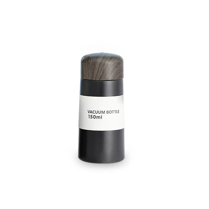 Damen vakuumisolierte Wasserflasche mit innovativem Holzdeckel Brehn