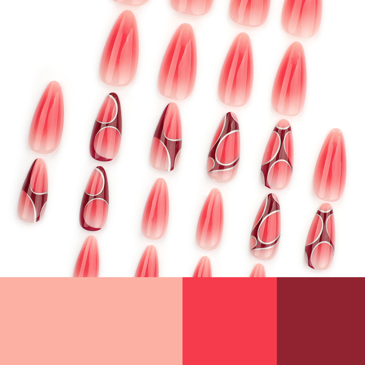 Kunstvolle und elegante Stiletto-Nägel Brehn