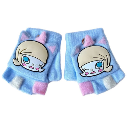 Niedliche Cartoon-Themen-Fingerlose Handschuhe Brehn