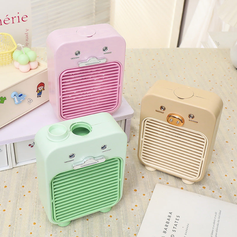 Damen Lustiger Mini-Tischventilator mit USB-Anschluss und flexibler Neigung Brehn