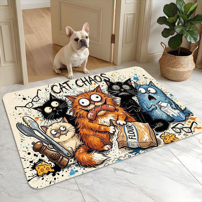 Niedliche Cartoon-Katzen-Themen-Bodenmatte