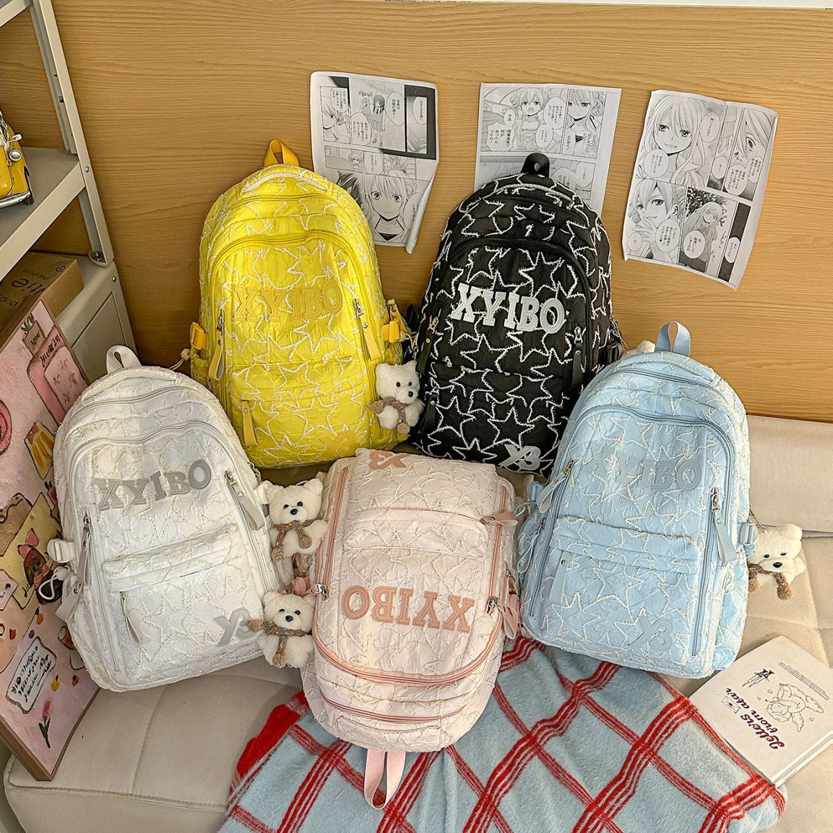 Trendiger Stern-Druck Rucksack Brehn