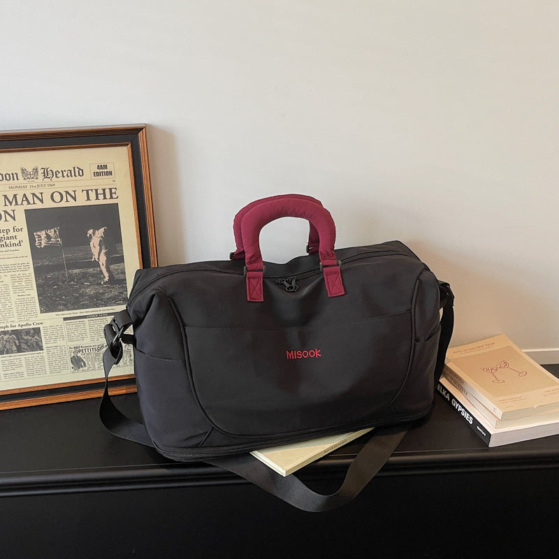 Stylische Leder Reise-Duffel-Tasche