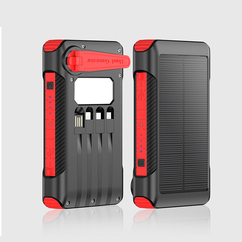 Solarbetriebene Powerbank mit Mehreren Ladeanschlüssen und LED-Anzeige Brehn