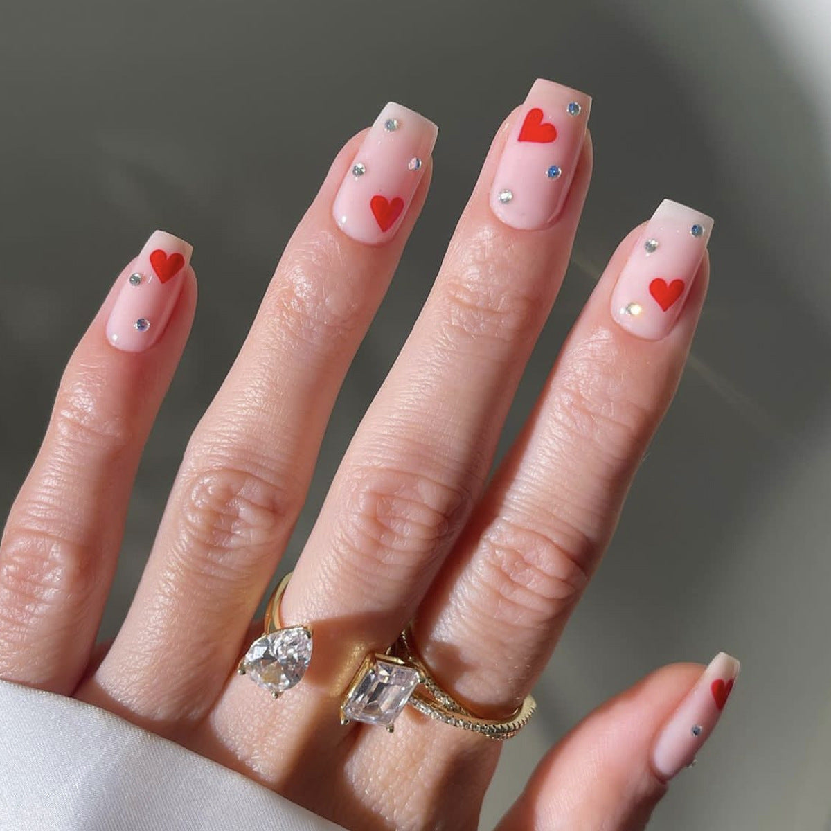 Herz-Akzent Dekorative Nagelkunst Verlängerungen Brehn