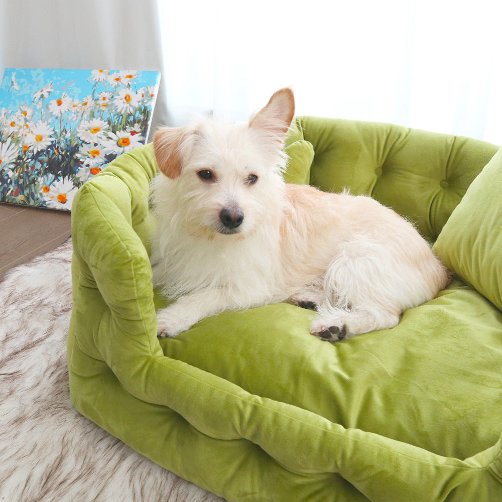 Luxuriöses Samt-Hundebett
