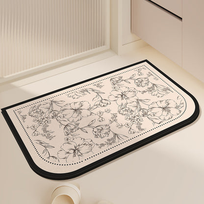 Blumenmuster Badematte