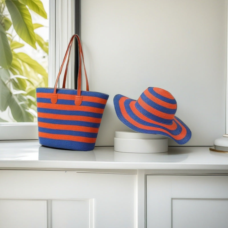 Strandtasche mit Bunten Streifen Brehn