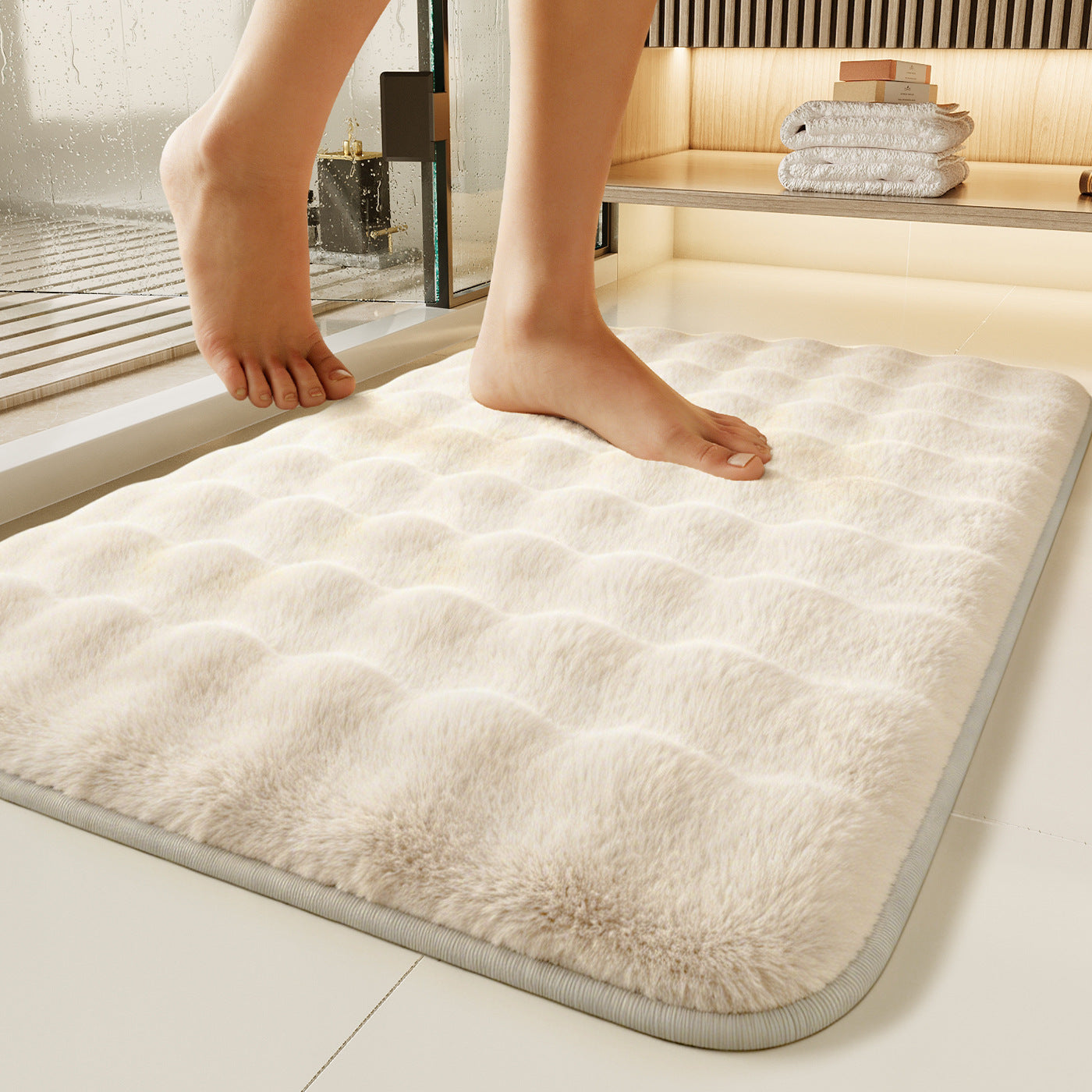 Plüsch-Memory-Schaum-Badematte Brehn