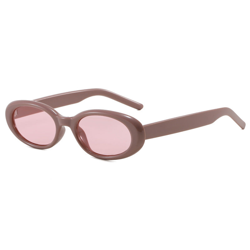 Damen ovale Sonnenbrille mit transparentem Effekt und UV-Schutz Brehn
