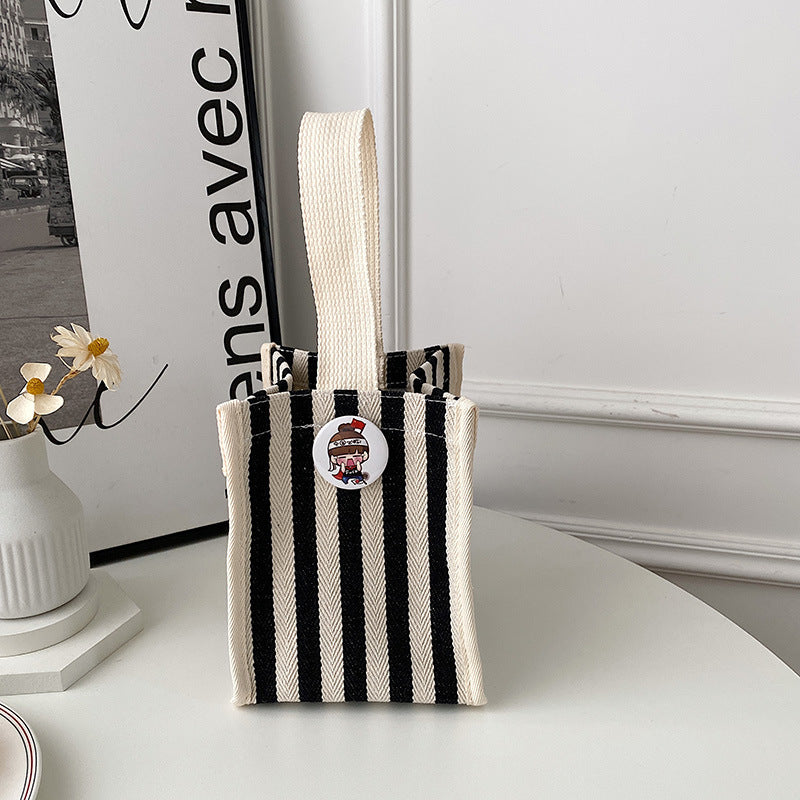 Gestreifter Canvas-Shopper
