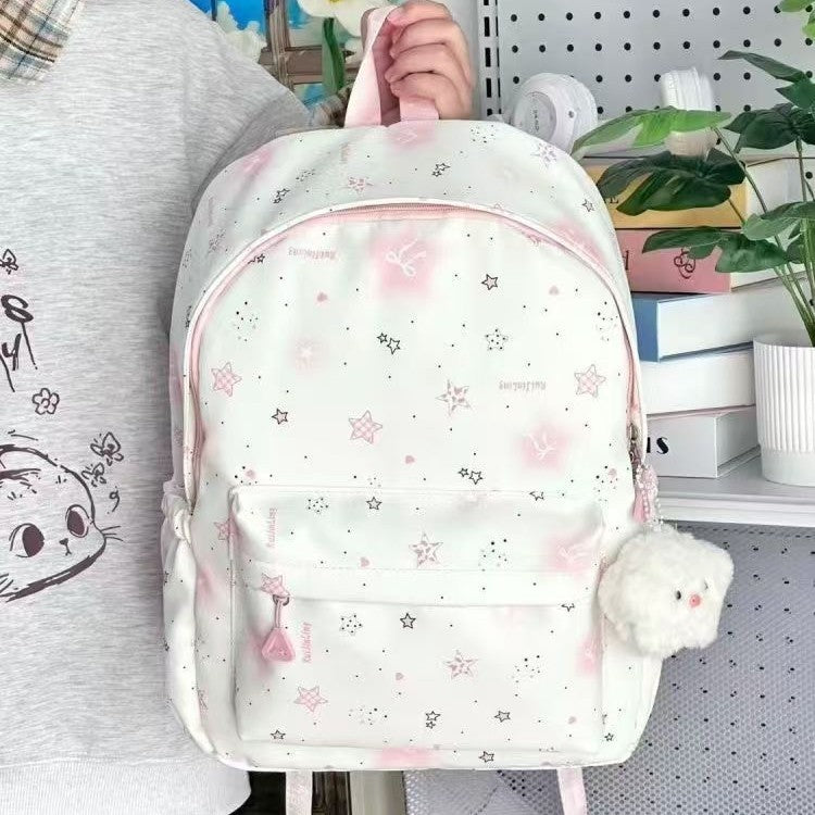 Schulrucksack mit Verspieltem Sternedesign und Mehreren Fächern Brehn