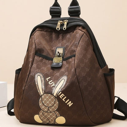 Süßer Bunny Print Rucksack Brehn
